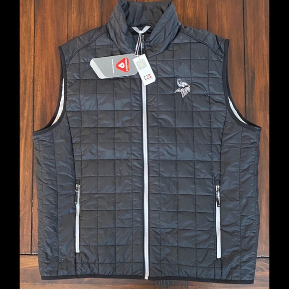 Cutter & Buck Other - NWT Mens Cutter & Buck MN Vikings XL Full Zip Vest